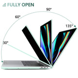 Protective Green Hard Shell Case for MacBook Pro 13 Inch (2016-2023) M1 M2 Models with Keyboard Skin Cover - Rear View