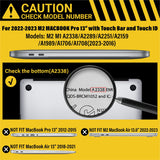 Frosted Hard Shell Cover with Keyboard Skin for 13-Inch MacBook Pro (2016-2023) - Fits M1/M2 Models A2338/A2289/A2251/A2159 - Side View