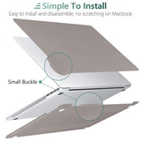 Frosted Hard Shell Cover with Keyboard Skin for 13-Inch MacBook Pro (2016-2023) - Fits M1/M2 Models A2338/A2289/A2251/A2159 - Close-Up Angle