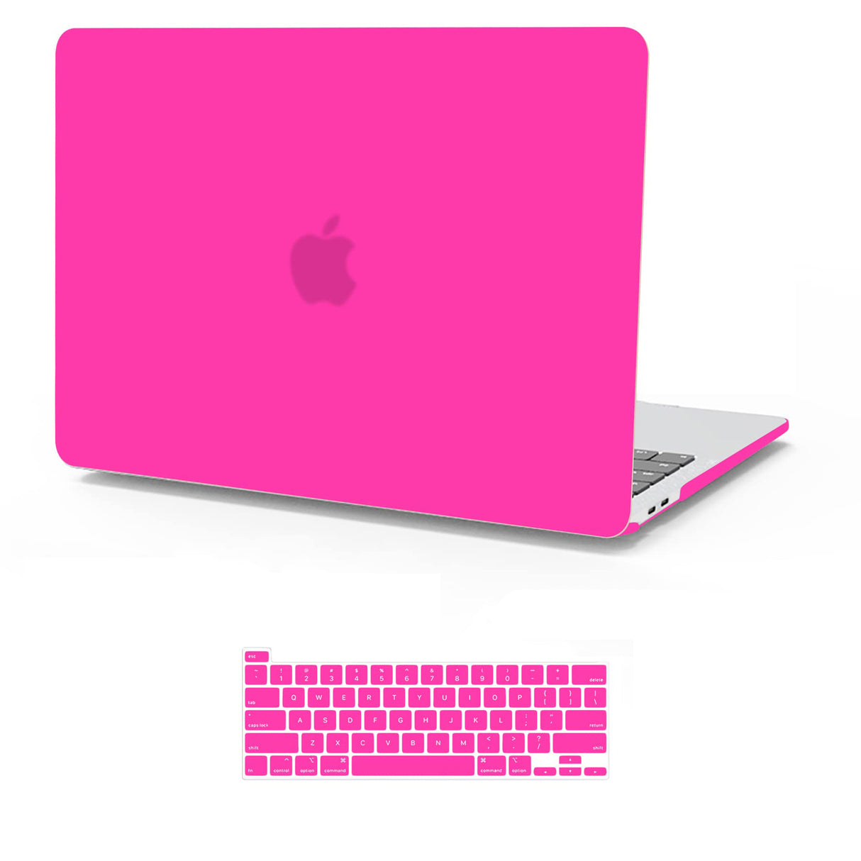 Vibrant Hot Pink Hard Shell Case with Keyboard Cover for MacBook Pro 13 (2016-2023) - Fits M1 & M2 Models