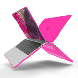 Vibrant Hot Pink Hard Shell Case with Keyboard Cover for MacBook Pro 13 (2016-2023) - Fits M1 & M2 Models - 45-Degree Angle