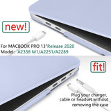Suitable for  MacBook Pro 13 Inch Case 2016-2023 M1 M2 A2338 A2289 A2251 A2159 Hard Shell Case Keyboard Cover - Top-Down View