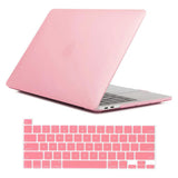 Frosted Pink Hard Shell Case for MacBook Pro 13 (2016-2023) with Keyboard Cover - Compatible with M1/M2 Models