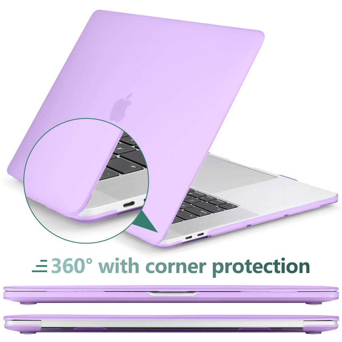 Vibrant Purple Hard Shell Case for MacBook Pro 13 Inch (2016-2023) with Keyboard Cover - Fits M1 & M2 Models