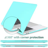 Turquoise MacBook Pro 13 Inch Case 2016-2023 M1 M2 A2338 A2289 A2251 A2159 Hard Shell Case Keyboard Cover