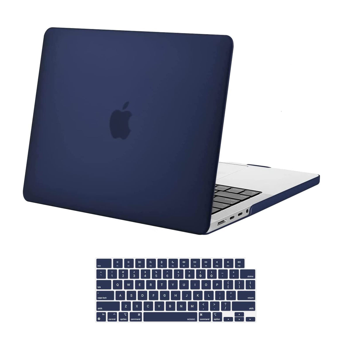 Hardshell Case and Keyboard Cover for 14 MacBook Pro M2 A2779 & M1 A2442 - Blue - 2021-2023 Model Compatibility