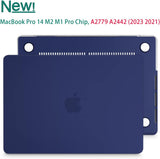Hardshell Case and Keyboard Cover for 14 MacBook Pro M2 A2779 & M1 A2442 - Blue - 2021-2023 Model Compatibility