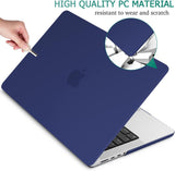 Hardshell Case and Keyboard Cover for 14 MacBook Pro M2 A2779 & M1 A2442 - Blue - 2021-2023 Model Compatibility - Low Angle
