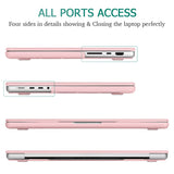 Stylish Pink Hardshell Case with Keyboard Cover for 14 MacBook Pro M2 A2779 & M1 A2442 (2021-2023) - 45-Degree Angle