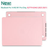 Stylish Pink Hardshell Case with Keyboard Cover for 14 MacBook Pro M2 A2779 & M1 A2442 (2021-2023)