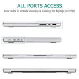 Protective Hardshell Case & Keyboard Cover for 14 MacBook Pro M2 A2779 & M1 A2442 (2021-2023) - White