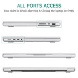 Protective Hardshell Case & Keyboard Cover for 14 MacBook Pro M2 A2779 & M1 A2442 (2021-2023) - White - Top-Down View