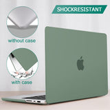 Midnight Green Hardshell Case with Keyboard Cover for 14 MacBook Pro M2 A2779 & M1 A2442 (2021-2023) - Low Angle