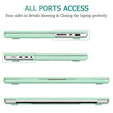 14-Inch MacBook Pro 2021-2023 Hardshell Case with Keyboard Cover in Green for M2 A2779 and M1 A2442 - Top-Down View