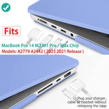 Suitable for  MacBook Pro 14 Max Inch Case 2023 2022 2021 M2 A2779 M1 A2442 Hardshell Case Keyboard Cover - Side View