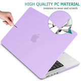 Suitable for  MacBook Pro 14 Max Inch Case 2023 2022 2021 M2 A2779 M1 A2442 Hardshell Case Keyboard Cover Purple - 45-Degree Angle
