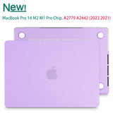 Suitable for  MacBook Pro 14 Max Inch Case 2023 2022 2021 M2 A2779 M1 A2442 Hardshell Case Keyboard Cover Purple - Low Angle