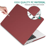 MacBook Pro 14 Hardshell Case & Keyboard Cover - Wine Red for M2 A2779 & M1 A2442 (2021-2023) - 45-Degree Angle