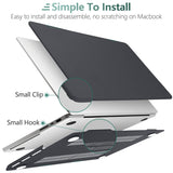 Suitable for  MacBook Pro 16 inch Case 2023 2022 2021 M2 A2780 A2485 M1 Pro/Max Hard Shell Case Keyboard Cover Black - Rear View