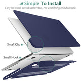 Blue Hard Shell Case & Keyboard Cover for MacBook Pro 16 Inch (2023, 2022, 2021) M2 A2780 A2485 M1 Pro/Max - Side View