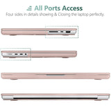 Suitable for  MacBook Pro 16 inch Case 2023 2022 2021 M2 A2780 A2485 M1 Pro/Max Hard Shell Case Keyboard Cover Sold Pink - Rear View