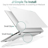 MacBook Pro 16-inch Hard Shell Case & Keyboard Cover - Compatible with 2023, 2022, 2021 M2/A2780 & M1 Pro/Max - White - 45-Degree Angle
