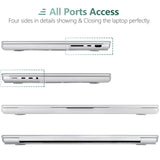 MacBook Pro 16-inch Hard Shell Case & Keyboard Cover - Compatible with 2023, 2022, 2021 M2/A2780 & M1 Pro/Max - White - Close-Up Angle