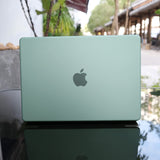 Midnight Green Hard Shell Case and Keyboard Cover for MacBook Pro 16 (2023, 2022, 2021) M2 A2780 A2485 M1 Pro/Max - Low Angle