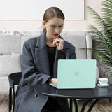 MacBook Pro 16-inch Hard Shell Case with Keyboard Cover - Green, Compatible with 2023, 2022, 2021 M2 A2780/A2485 M1 Pro/Max - 45-Degree Angle