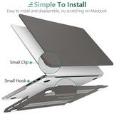 Suitable for  MacBook Pro 16 inch Case 2023 2022 2021 M2 A2780 A2485 M1 Pro/Max Hard Shell Case Keyboard Cover Grey - Top-Down View