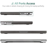 Suitable for  MacBook Pro 16 inch Case 2023 2022 2021 M2 A2780 A2485 M1 Pro/Max Hard Shell Case Keyboard Cover Grey - 45-Degree Angle
