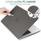 Suitable for  MacBook Pro 16 inch Case 2023 2022 2021 M2 A2780 A2485 M1 Pro/Max Hard Shell Case Keyboard Cover Grey - Rear View