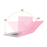 Stylish Pink Hard Shell Case with Keyboard Cover for MacBook Pro 16 (2021-2023) M2/M1 Pro/Max - Model A2780/A2485 Compatible - Top-Down View