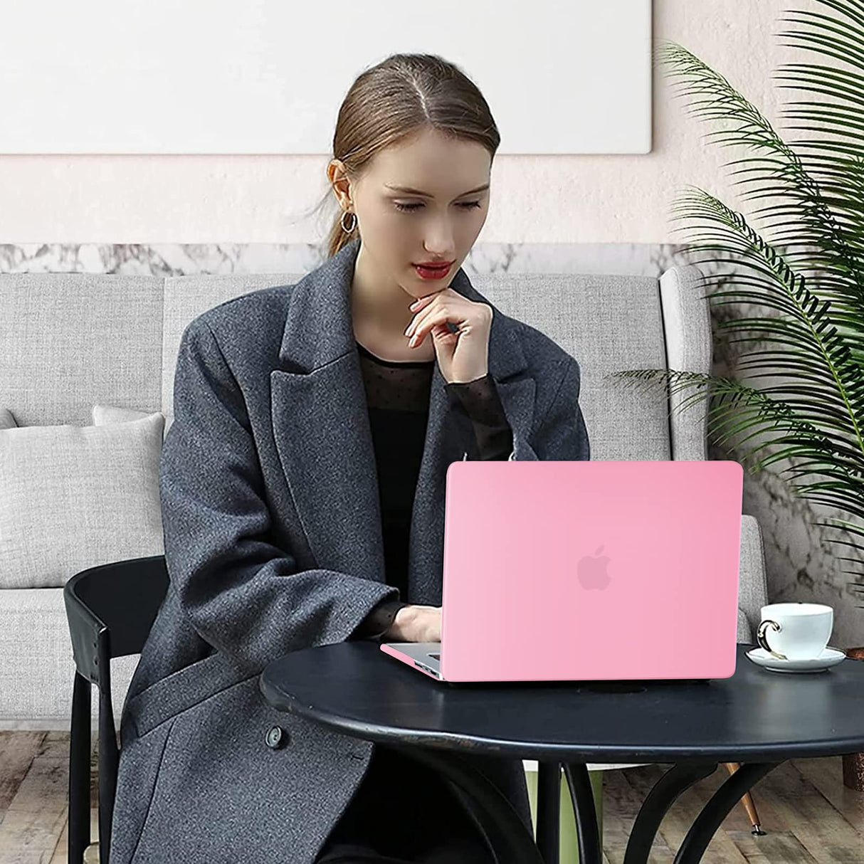 Stylish Pink Hard Shell Case with Keyboard Cover for MacBook Pro 16 (2021-2023) M2/M1 Pro/Max - Model A2780/A2485 Compatible
