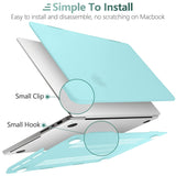 Turquoise Hard Shell Case with Keyboard Cover for MacBook Pro 16 (2023/2022/2021, M2/M1 Pro/Max) - Model A2780 & A2485 Compatible - Top-Down View