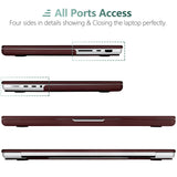 Wine Red Hard Shell Case with Keyboard Cover for MacBook Pro 16 inch (2023, 2022, 2021) M2 A2780 A2485 M1 Pro/Max - Rear View
