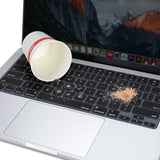 Keyboard Cover Skin For MacBook Air Pro 13 13.6 14 15.3 16 A2442 A2779 A2485 A2780 A2681 A2941 M1 M2 2021 to 2023 Black - Close-Up Angle