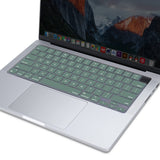 Keyboard Cover Skin For MacBook Air Pro 13 13.6 14 15.3 16 A2442 A2779 A2485 A2780 A2681 A2941 M1 M2 2021 to 2023 Dgreen - Top-Down View