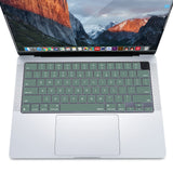 Keyboard Cover Skin For MacBook Air Pro 13 13.6 14 15.3 16 A2442 A2779 A2485 A2780 A2681 A2941 M1 M2 2021 to 2023 Dgreen - 45-Degree Angle