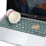 Keyboard Cover Skin For MacBook Air Pro 13 13.6 14 15.3 16 A2442 A2779 A2485 A2780 A2681 A2941 M1 M2 2021 to 2023 Dgreen - Rear View