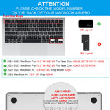 Keyboard Cover Skin For MacBook Air Pro 13 13.6 14 15.3 16 A2442 A2779 A2485 A2780 A2681 A2941 M1 M2 2021 to 2023 Grey - Front View