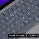 Keyboard Cover Skin For MacBook Air Pro 13 13.6 14 15.3 16 A2442 A2779 A2485 A2780 A2681 A2941 M1 M2 2021 to 2023 Grey - 45-Degree Angle