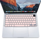 Keyboard Cover Skin For MacBook Air Pro 13 13.6 14 15.3 16 A2442 A2779 A2485 A2780 A2681 A2941 M1 M2 2021 to 2023 Pink - Top-Down View