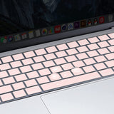 Keyboard Cover Skin For MacBook Air Pro 13 13.6 14 15.3 16 A2442 A2779 A2485 A2780 A2681 A2941 M1 M2 2021 to 2023 Pink - 45-Degree Angle