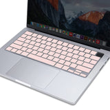Keyboard Cover Skin For MacBook Air Pro 13 13.6 14 15.3 16 A2442 A2779 A2485 A2780 A2681 A2941 M1 M2 2021 to 2023 Pink - Rear View