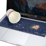 Keyboard Cover Skin For MacBook Air Pro 13 13.6 14 15.3 16 A2442 A2779 A2485 A2780 A2681 A2941 M1 M2 2021 to 2023 Navy Blue - Rear View