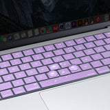 Keyboard Cover Skin For MacBook Air Pro 13 13.6 14 15.3 16 A2442 A2779 A2485 A2780 A2681 A2941 M1 M2 2021 to 2023 purple - 45-Degree Angle