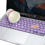 Keyboard Cover Skin For MacBook Air Pro 13 13.6 14 15.3 16 A2442 A2779 A2485 A2780 A2681 A2941 M1 M2 2021 to 2023 purple - Rear View