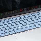 Keyboard Cover Skin For MacBook Air Pro 13 13.6 14 15.3 16 A2442 A2779 A2485 A2780 A2681 A2941 M1 M2 2021 to 2023 Sky Blue - Top-Down View
