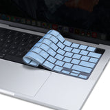 Keyboard Cover Skin For MacBook Air Pro 13 13.6 14 15.3 16 A2442 A2779 A2485 A2780 A2681 A2941 M1 M2 2021 to 2023 Sky Blue - Rear View
